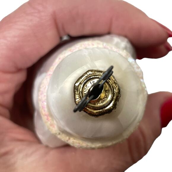 Vintage Inge Glas Ornament Father Frost White Santa Mercury Glass Germany 4096? - Picture 16 of 16